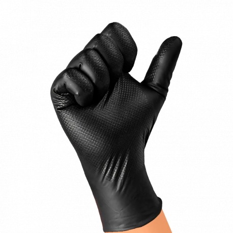 JETA PRO Natrix Перчатки нитриловые высокопрочные, размер "L", цвет черный 50шт
