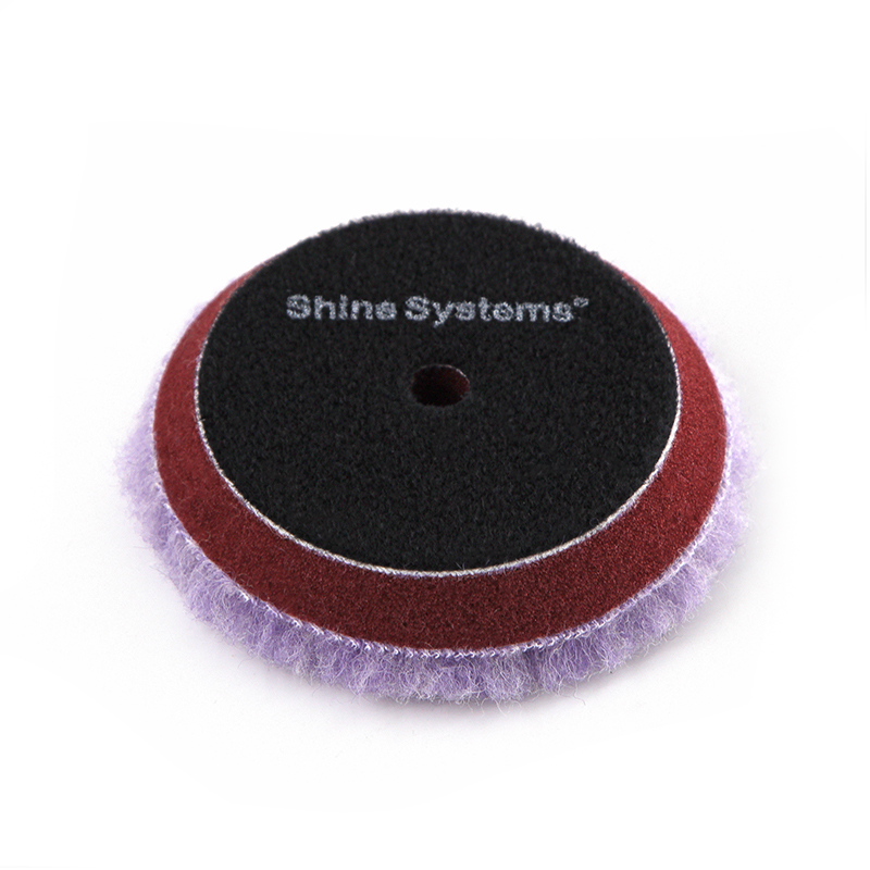 Shine Systems Lila Wool Pad - полировальный круг из лилового меха, 75 мм