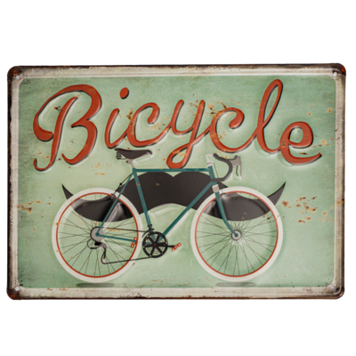 Табличка металлическая 30х20 см ("Bicycle")