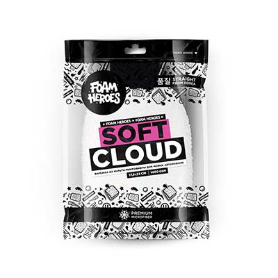 Foam Heroes Soft Cloud варежка из мульти-микрофибры для мойки автомобиля 17.5x23см, 1400г/м2