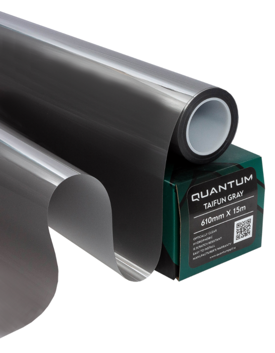 Антигравийная полиуретановая пленка QUANTUM Taifun Gray VLT 66% (304ммх15м) 1м.