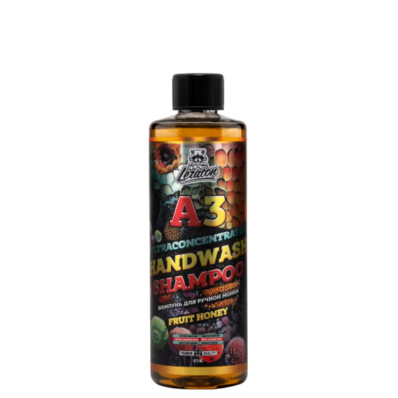 Суперконцентрированный шампунь для ручной мойки LERATON A3 HANDWASH SHAMPOO FRUIT HONEY 473мл