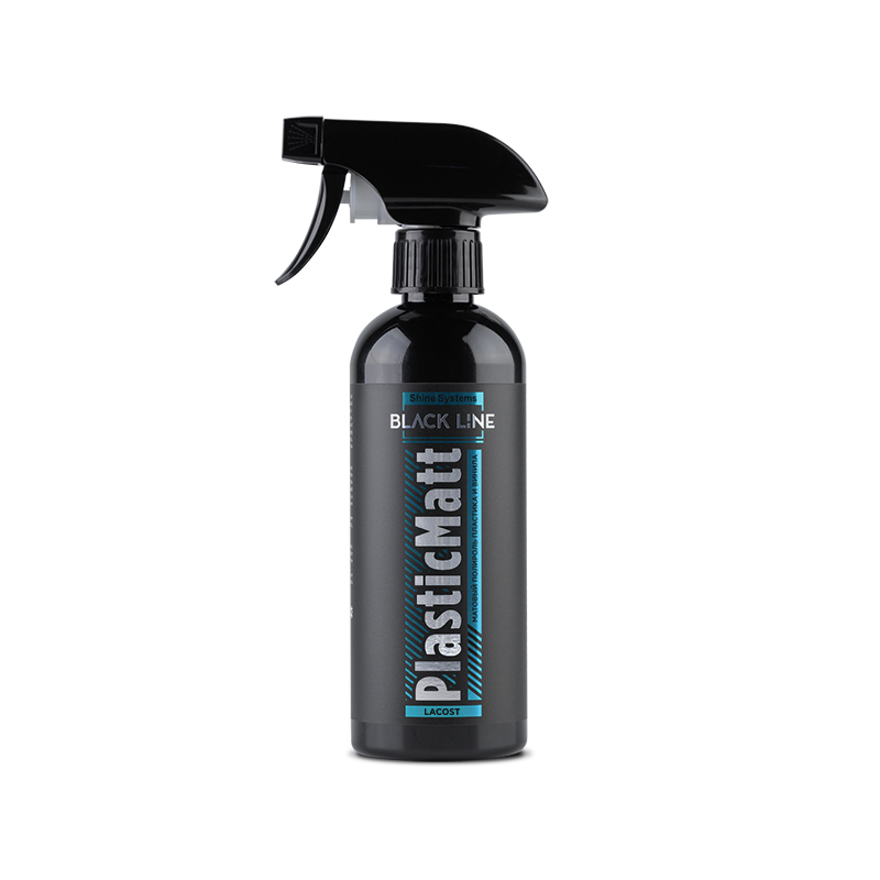 Shine Systems Black Line PlasticMatt Lacost - матовый полироль для пластика и винила салона, 400 мл